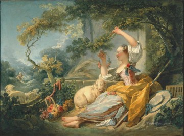 ジャン・オノレ・フラゴナール Painting - 羊飼い 1752 快楽主義 ジャン・オノレ・フラゴナール